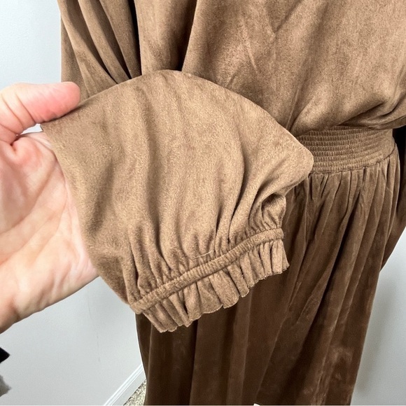 Tommy Hilfiger Faux Vegan Suede Dress. #567 Brown Size 6 NWT - Picture 7 of 11